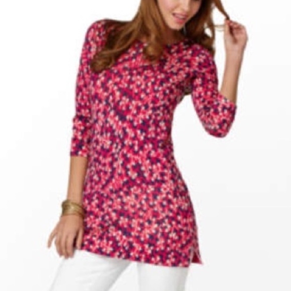 Lilly Pulitzer Anna Azalea 100% Merino Wool Tunic Sweater S - Picture 2 of 15